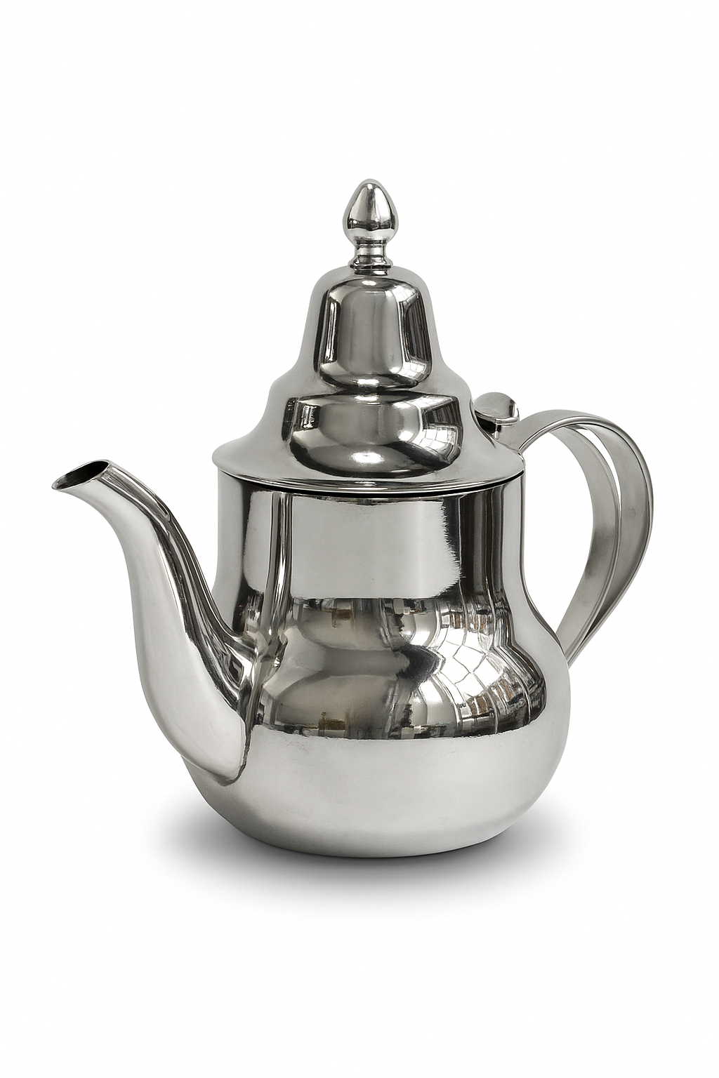 Berrad Marocain en Inox – Théière Traditionnelle, Taille Moyenne 1,5l